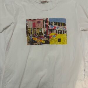 Marni White Shirt with Red Accents